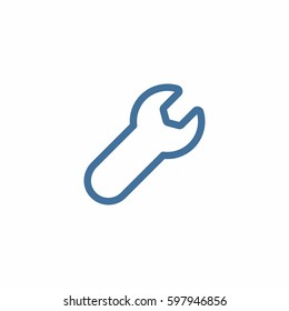 Wrench icon. Service tool vector