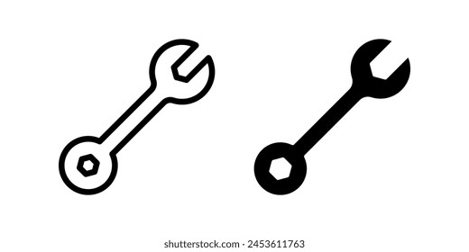 wrench icon set. flat illustration of vector icon