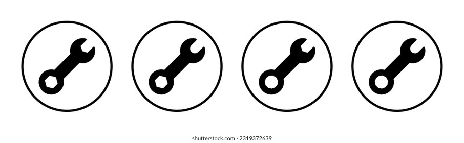 Wrench icon set illustration. repair icon. tools sign and symbol