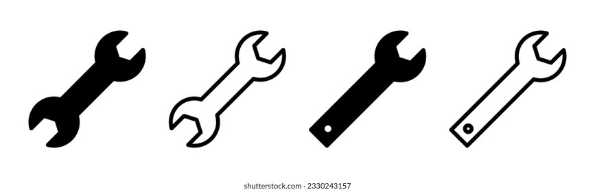 Wrench icon set illustration. repair icon. tools sign and symbol