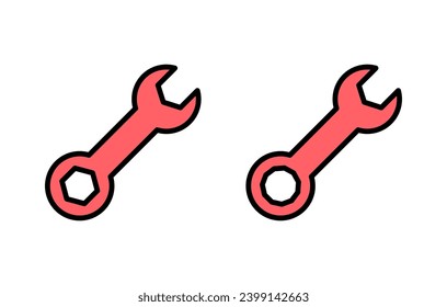Wrench icon set illustration. repair icon. tools sign and symbol