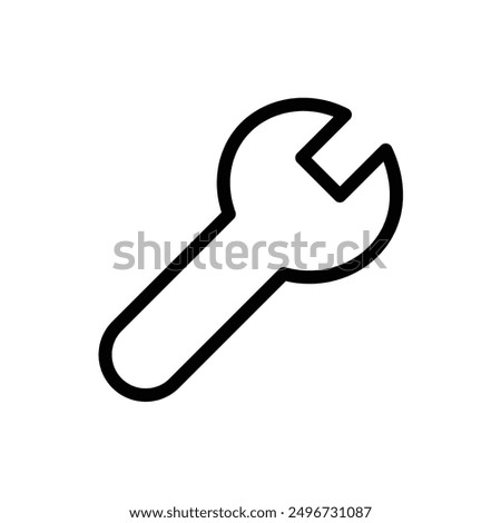 Wrench Icon Set Mechanic Tool Illustrations for Repair and Construction Projects
