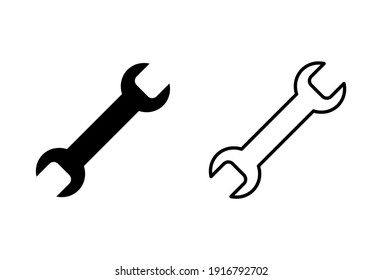 Juego de iconos de llave. vector de icono de reparación. vector de icono de herramientas