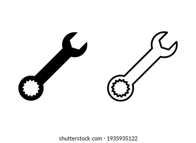 Wrench icon set. repair icon vector. tools icon vector