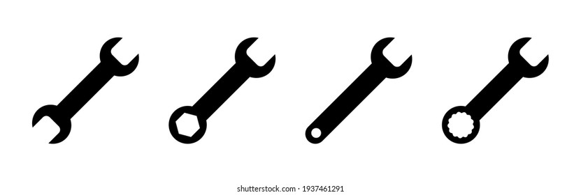 Wrench icon set. repair icon vector. tools icon vector