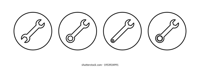 Wrench icon set. repair icon vector. tools icon vector