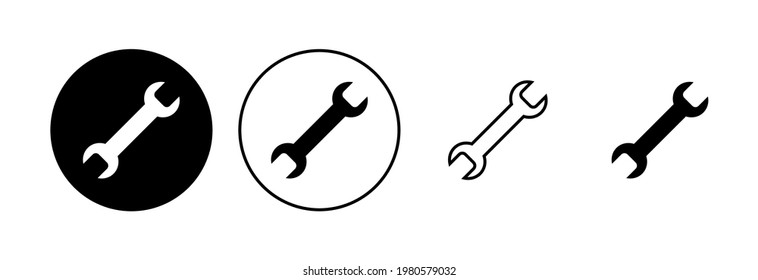 Wrench icon set. repair icon vector. tools icon vector