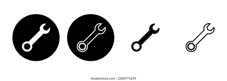 Wrench icon set. repair icon vector. tools icon vector