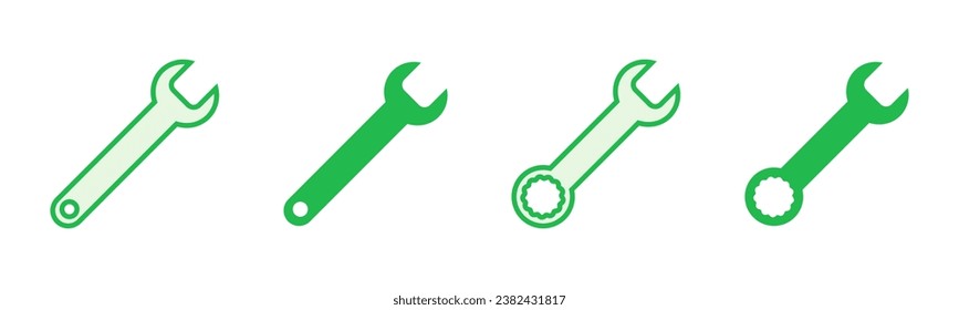 Wrench icon set. repair icon vector. tools icon vector
