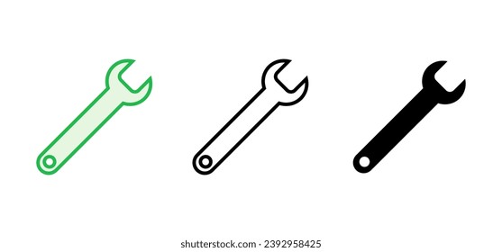 Wrench icon set. repair icon vector. tools icon vector
