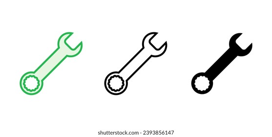 Wrench icon set. repair icon vector. tools icon vector
