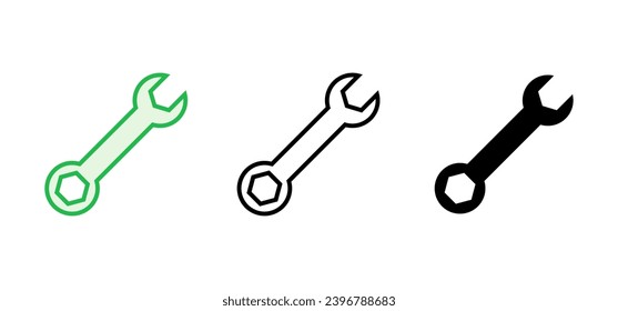 Wrench icon set. repair icon vector. tools icon vector