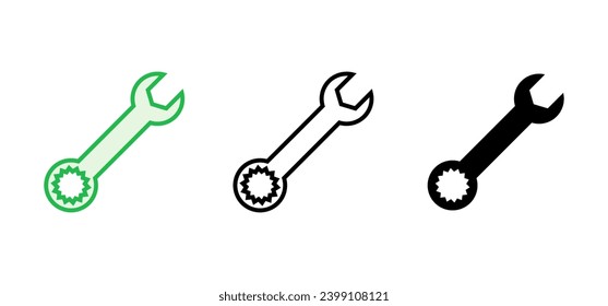 Wrench icon set. repair icon vector. tools icon vector