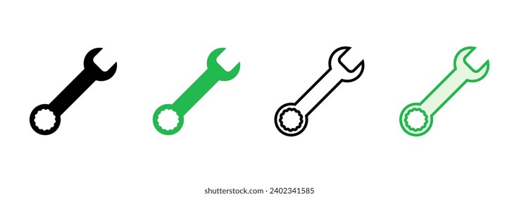 Wrench icon set. repair icon vector. tools icon vector