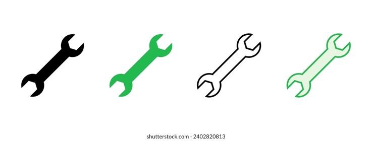 Wrench icon set. repair icon vector. tools icon vector