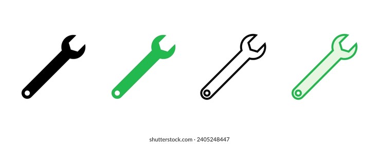 Wrench icon set. repair icon vector. tools icon vector