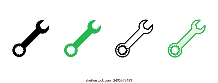 Wrench icon set. repair icon vector. tools icon vector