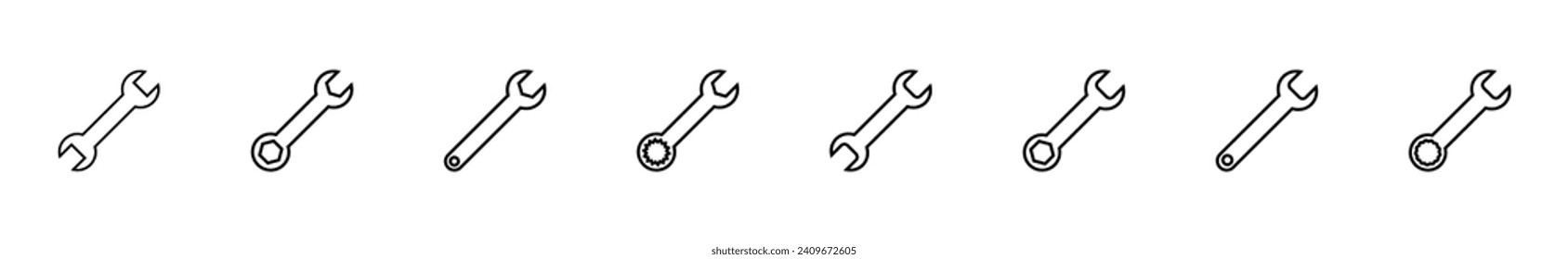 Wrench icon set. repair icon vector. tools icon vector