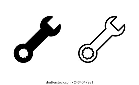 Wrench icon set. repair icon vector. tools icon vector
