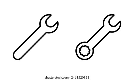 Wrench icon set. repair icon vector. tools icon vector