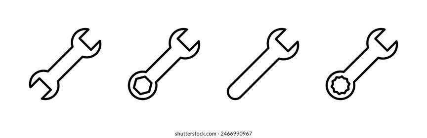 Wrench icon set. repair icon vector. tools icon vector