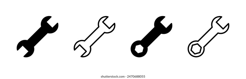 Wrench icon set. repair icon vector. tools icon vector