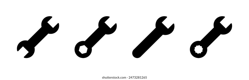 Wrench icon set. repair icon vector. tools icon vector