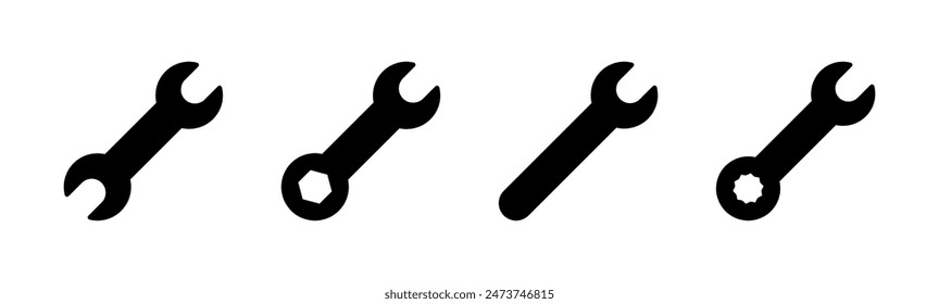 Wrench icon set. repair icon vector. tools icon vector