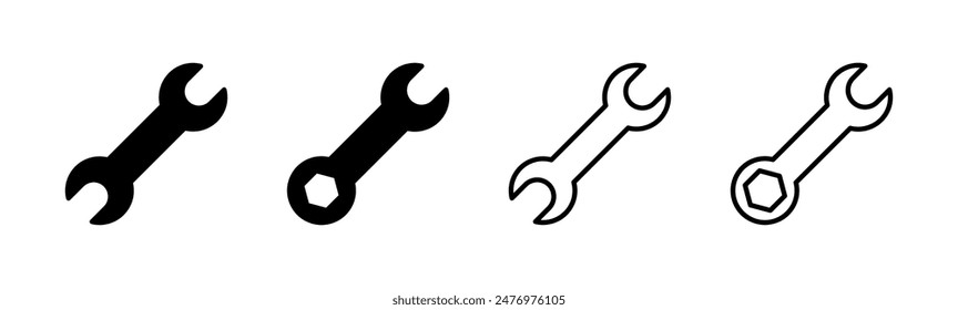 Wrench icon set. repair icon vector. tools icon vector