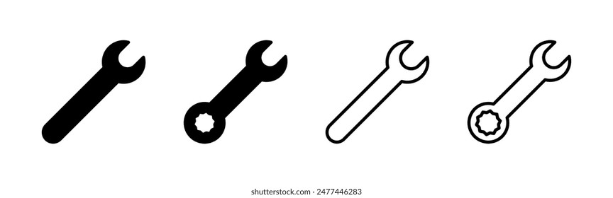 Wrench icon set. repair icon vector. tools icon vector