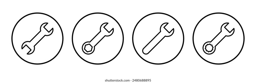 Wrench icon set. repair icon vector. tools icon vector