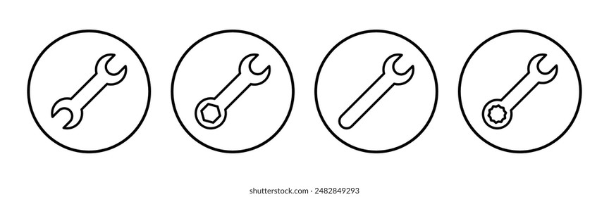 Juego de iconos de llave. reparar Vector. herramientas icono Vector