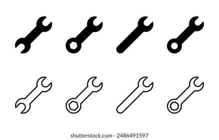 Wrench icon set. repair icon vector. tools icon vector