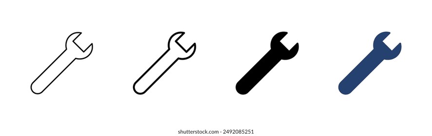 Wrench icon set. repair icon vector. tools icon vector