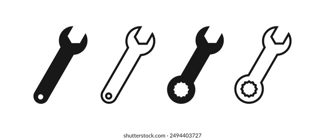 Juego de iconos de llave. Repare el Vector de iconos. Conjunto de iconos Herramientas.