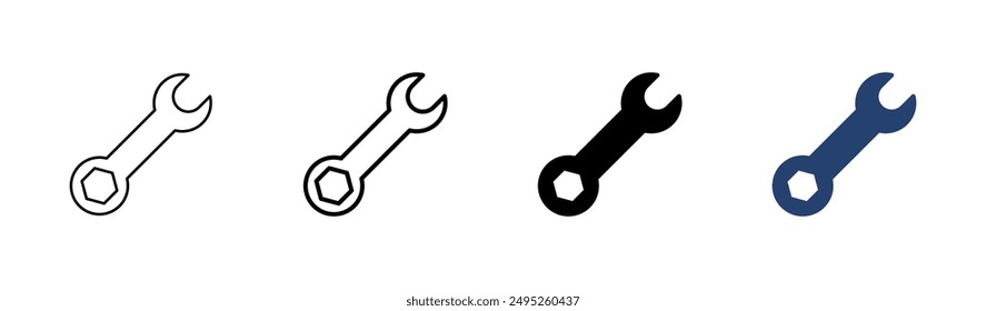Wrench icon set. repair icon vector. tools icon vector