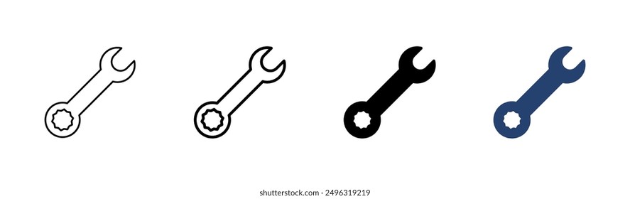 Conjunto de iconos de llave. Vector de iconos de reparación. Vector de iconos de herramientas