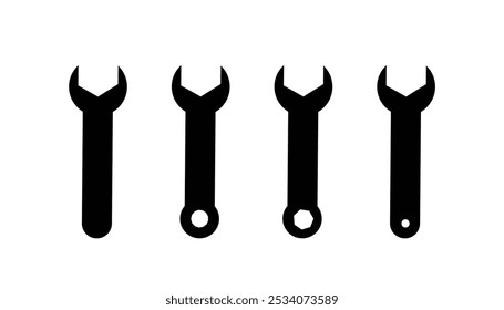 Wrench icon set. Repair icon vector. Tools sign and symbol