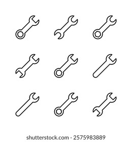 Wrench icon set. repair icon vector. tools icon vector