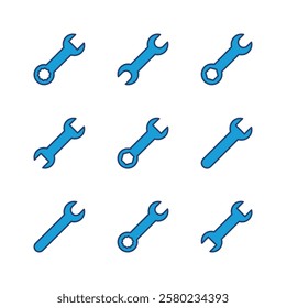 Wrench icon set. repair icon vector. tools icon vector