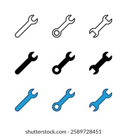 Wrench icon set. repair icon vector. tools icon vector
