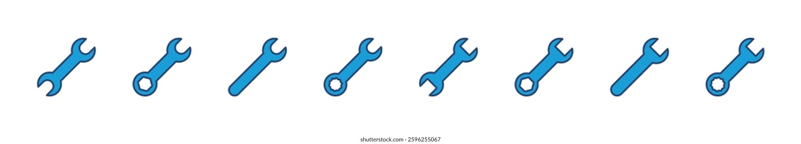 Wrench icon set. repair icon vector. tools icon vector