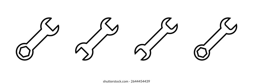Wrench icon set. repair icon vector. tools icon vector
