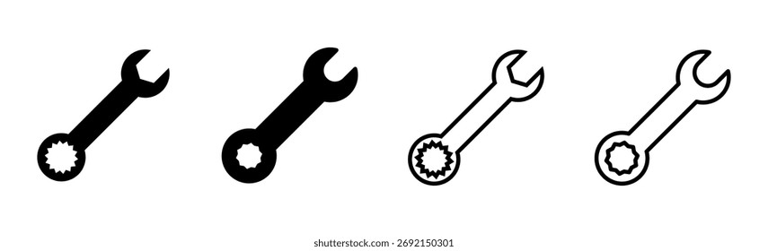 Wrench icon set. repair icon vector. tools icon vector