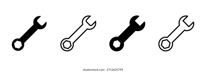 Wrench icon set. repair icon vector. tools icon vector