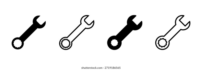 Conjunto de iconos de llave. Vector de iconos de reparación. Vector de iconos de herramientas