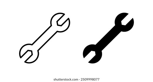 Wrench icon set. Tools Symbol. repair sign. for mobile concept and web design. vector illustration on white background