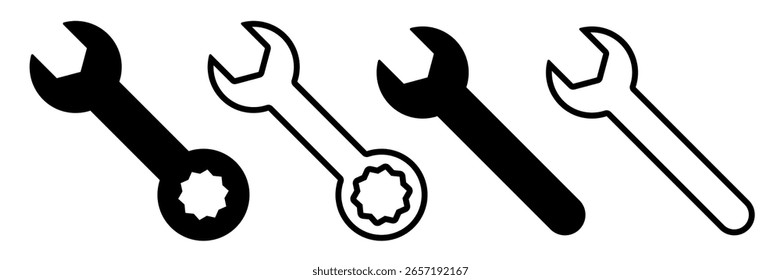 Conjunto de iconos de llave. Ilustración vectorial.