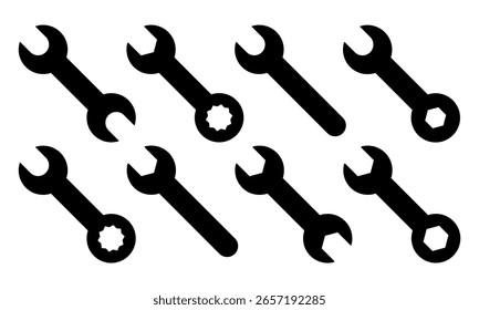 Conjunto de iconos de llave. Ilustración vectorial.