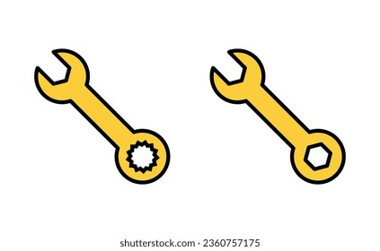 Wrench icon set for web and mobile app. repair icon. tools sign and symbol